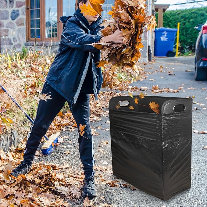 Touri Lawn And Leaf Trash Bag Holder, Holds 30-42 Gallon Bags | No Assembly Required, Easy Open and Filling, For Camping Yard Weeding and Party