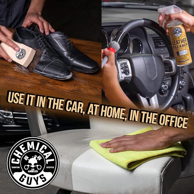 Chemical Guys, Colorless & Odorless Leather Cleaner for Interiors, 32 oz | Gentle, colorless cleaner lifts dirt from natural, synthetic and faux leather seats, furniture and apparel
