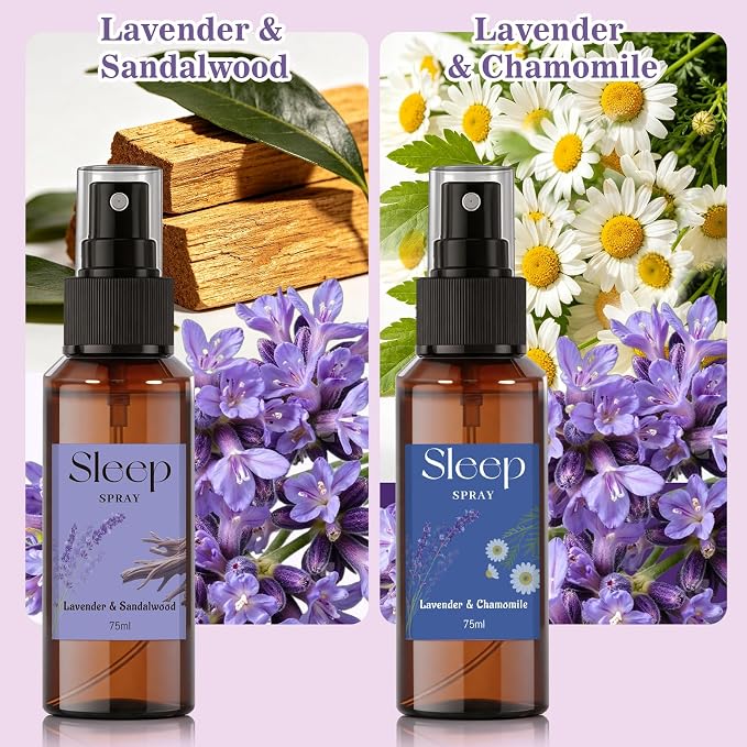 SCENTORINI Sleep Spray, 5.07 oz Pillow Spray with Lavender Essential Oil | Lavender & Sandalwood, Chamomile Scent for Sleep Relaxing, Pillow Mist for Bedding, Sheets Liners, Room Spray Air Freshener