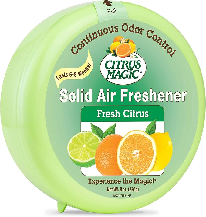 Citrus Magic Odor Absorbing Solid Air Freshener, Fresh Citrus, 8-Ounce, (Pack of 3)