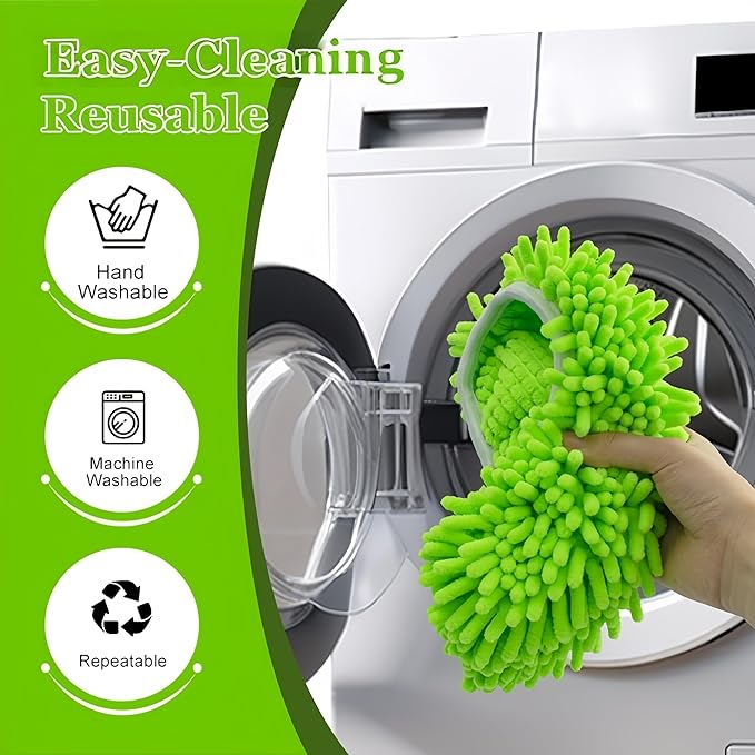 Reusable Chenille Mop Pads Compatible with Swiffer Sweeper 10-12″ Mops | 5 pack set,Reusable Wet & Dry Mop Refills, Microfiber