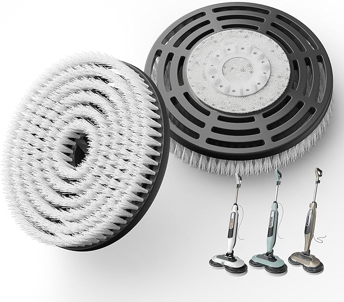 AIR U+ 2 Pack Upgraded Steam Mop Brush Pads for Shark Steam & Scrub Mop | Powerful Scrubbing Steam Mop Brush Heads for Hard Sealed Floor, for Shark S8201 S8001 S7001 S7201 S7000 S7005 S7020 Steam Mop