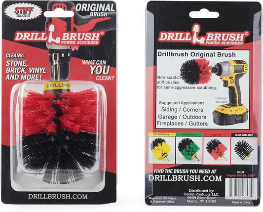 Deck Cleaning - Concrete Scrub Brush - Headstone Restoration Kit | Outdoor Cleaning Supplies - Garden Scrubbing Tool - Patio Scrubbing Brush - Bird Bath Cleaner - Garden Statues