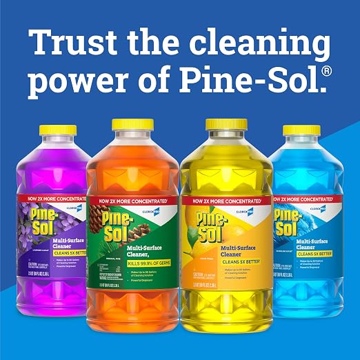 CloroxPro Pine-Sol Multi-Surface Cleaner, All Purpose Cleaner, Lavender Clean, 80 Fluid Ounces, Pack of 3 (Package May Vary)