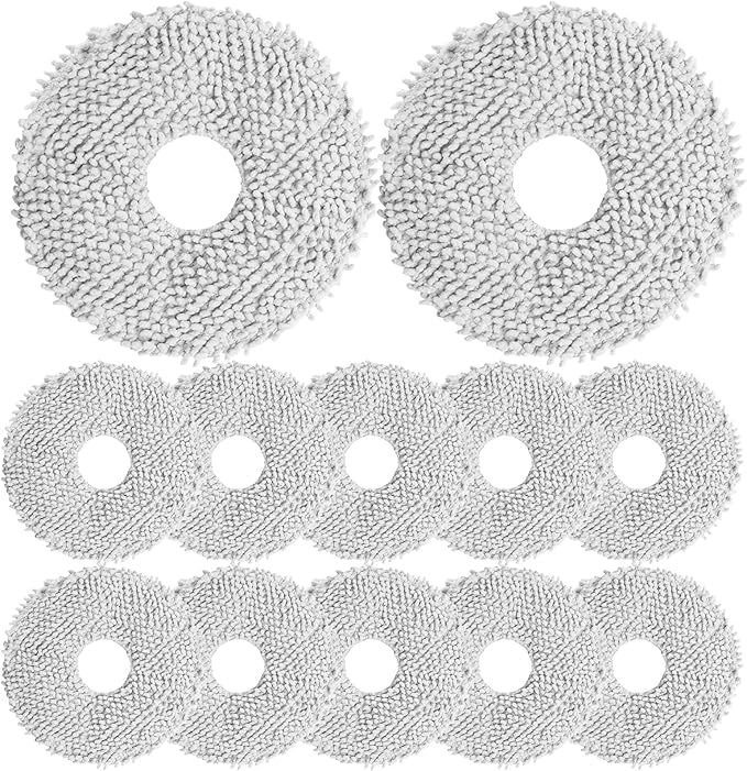 12Pack Microfiber Vacuum Mop Cloth Pad for Dreame X50 Ultra/L20 Ultra/L10s Pro/L10s Pro Gen2/X40 Ultra/for Mova P10/P50 Robot Vacuum,Replacement Part Washing Mopping Pad Mop Pad