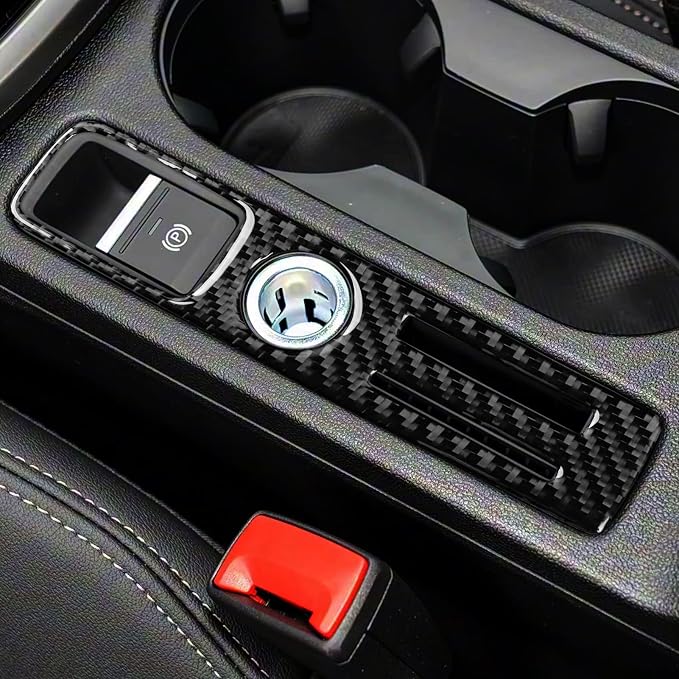 Real Carbon Fiber Accent Stickers Fit for Audi A3 8Y S3 2021-2025 | Trim Accent Handbrake Panel Center Console | Accessories | Thick Overlay