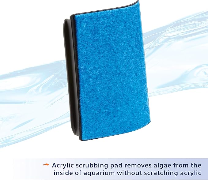 Aqueon Aquarium Algae Scraper, Fish Tank Magnetic Glass Cleaner for Glass/Acrylic, Mini