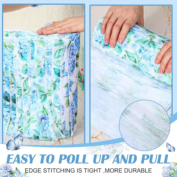 Reusable Cleaning Cloths Washable Cotton Kitchen Dish Towels for Home Party Supplies Bulk, 9.84x11.81in(36 Pack,Hydrangea)