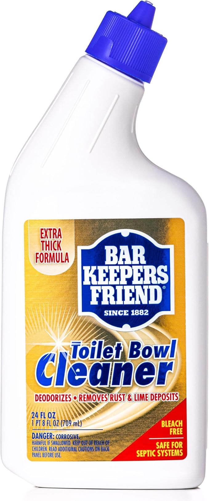 Bar Keepers Friend Toilet Bowl Cleaner - 24 fl oz Each - Extra Thick Formula Cleans and Deodorizes, Removes Rust Stains and Mineral Deposits (1)
