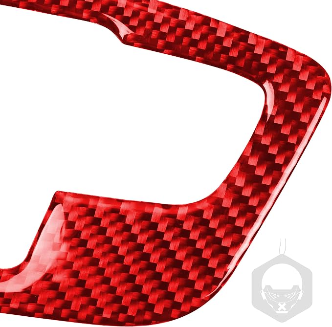 Door Handle Trim Fit for Dodge Charger/Chrysler 300 2011-2023 | Real Carbon Fiber | Accessories | Door Handle Surround Trim Stickers | Anti-scratch | Self-adhesive | Red