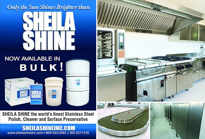 Sheila Shine BULK Stainless Steel Polish & Cleaner | Protects Appliances from Fingerprints and Grease Marks | Residue & Streak Free | For Commercial Contractors | 55 Gal Drum