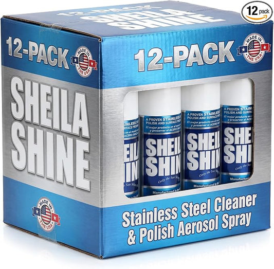 12 x 10oz Stainless Steel Cleaner and Polish - Cleans, Polishes & Protects Kitchen Appliances, Refrigerators, Sinks, Ovens & Grills - Residue & Streak Free Shine - Stainless Steel Cleaner for Sink
