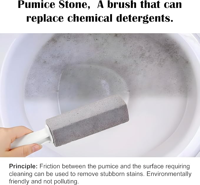 Bexter 2-Pack Value Toilet Bowl Pumice Cleaner with Handle – Removes Hard Water Rings, Stains & Limescale – Multi-Surface Bathroom Cleaning Stone for Sink, Pool, Tile