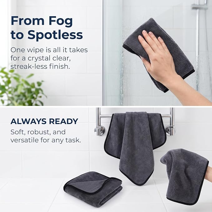 Javer Cloth for Windows, 2026 New Thickened Javer Cloth for Windows, XXLLint Free Magic Cloths for Cleaning Stainless Steel and Mirrors - Reusable Microfiber Towel (1 Pack)
