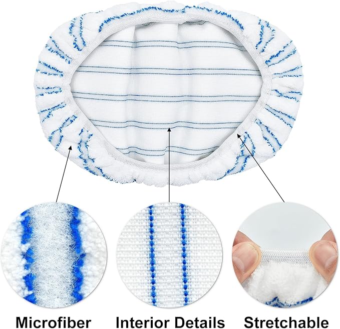 Mop Heads Replacements for Ocedar Hardwood Floor 'N More Microfiber Mop, 3 Pack Mop Refills for O-Cedar Hardwood Floor 'N More Microfiber Mop, 15 x 8 Flat Dust Mop Heads Pads for O Cedar Mop