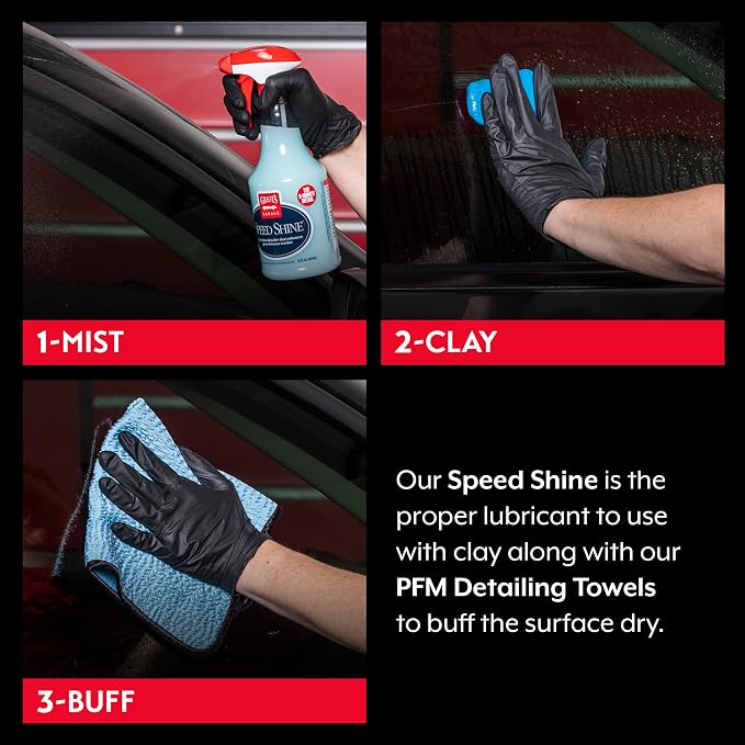 Griot's Garage Glass Cleaning Clay for Car Window, Windshield, Shower Door, Stone, Ceramic Tiles, Removes Oil, Tar, Grease, Water Spots, and More 11049, 3.5oz, Blue(Pack of 12)