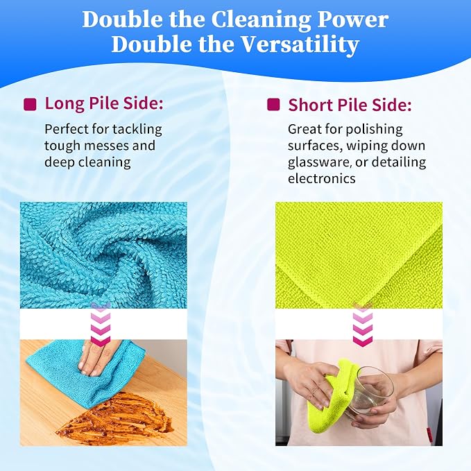 FIXSMITH Shop Towels-800 Pack, Multi-Functional Shop Rags, 12 x 16 in Microfiber Cleaning Cloth, Highly Absorbent Cleaning Rags, Cleaning Towels for Car Kitchen Home Office