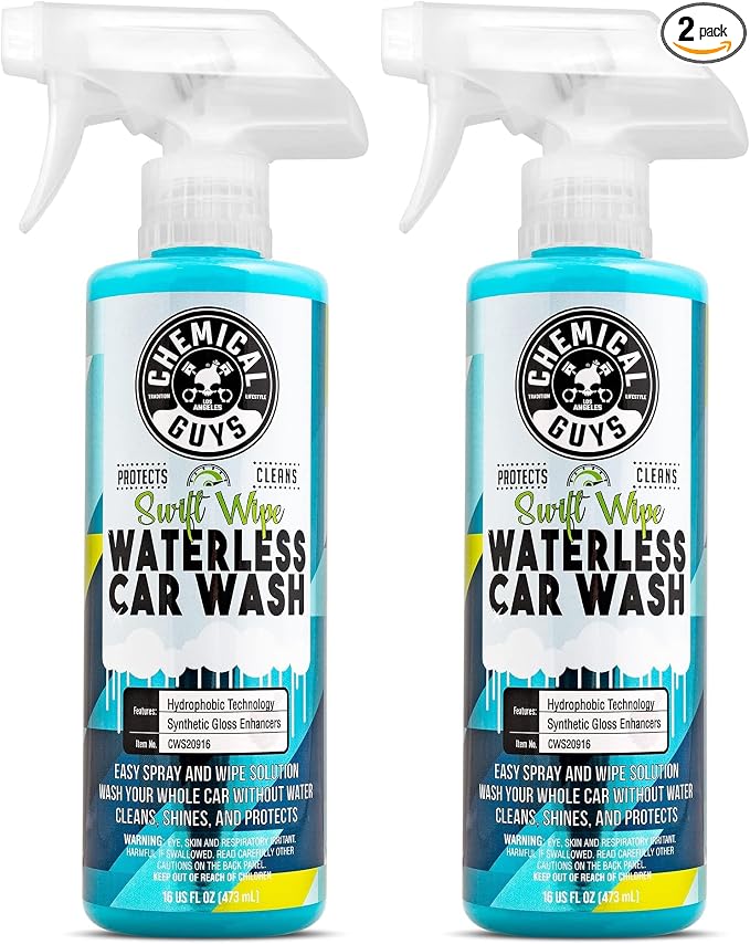 Chemical Guys CWS20916 Swift Wipe Sprayable Waterless Car Wash, Easily Clean - Just Spray & Wipe, Safe for Cars, Trucks, Motorcycles, RVs & More, 16 fl oz (Pack of 2)