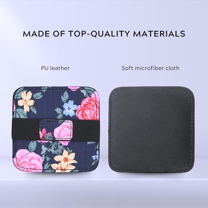 Eco-Fused 6X Screen Cleaning Pads - Gliiter Floral Microfiber Cleaning Cloth Pads - Screen Cleaner Screen Wipes for Electronics - Glasses Cleaning Cloths - Tablets, Laptops, Tv, Smartphones