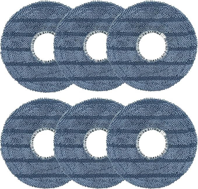 6-Pack C20 Mop Pads Compatible with Eufy Robot Vacuum Omni C20 – Washable Microfiber Mopping Cloth Refills, Reusable Replacement Pads for C20 Omni Floor Cleaner