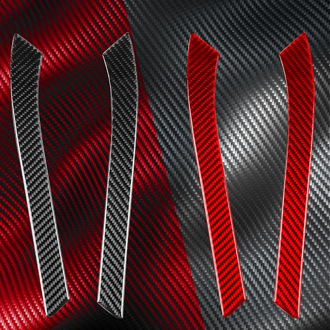 Real Carbon Fiber Trim for Cadillac CTS Accessories | for 2008 2009 2010 2011 2012 2013 Gear Shift Side Strip Sticker Interior Thick Overlay Decal - B