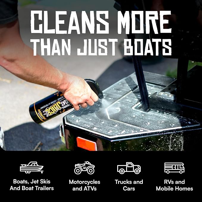 Boat Juice Interior 2-in-1 Vinyl Boat Seat Cleaner & Ceramic UV Protectant Spray | Marine Interior Detailing | Upholstery, Carpet & Plastic | Orange Creamsicle Scent | Made in USA