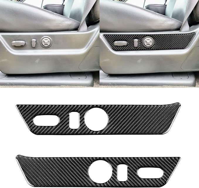 Fit for Cadillac Escalade ESV 2007-2014 / EXT Hybrid 2009-2013 | Real Carbon Fiber | Accessories | Trim Set Reading Light Panel B-Pillar Post Cover | Stickers | Anti-scratch | Self-adhesive