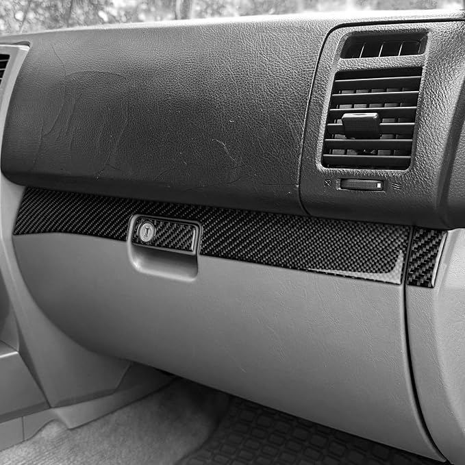 Fit for Toyota 4Runner(N210) 2003-2009 Glove Box Stickers | for 4 Runner SR5/Sport Edition/Limited | Real Carbon Fiber | Passenger Side Glove Box Panel Trim | Self-adhesive