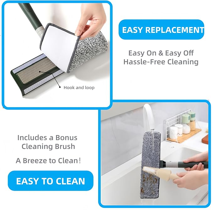 4 in 1 Window Squeegee Cleaner Set,Long Squeegee for Window Cleaning with 81" Adjustable Extendable Pole,Professional Long-Handled Window Washing Kit for Home,Outdoor Windows, Glass, Floor