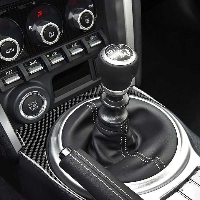 Real Carbon Fiber Trim for Subaru Accessories | for Scion FR-S/Toyota 86 2016 2017 2018 2019 2020 Gear Shift Surround Panel Interior Thick Overlay Decal