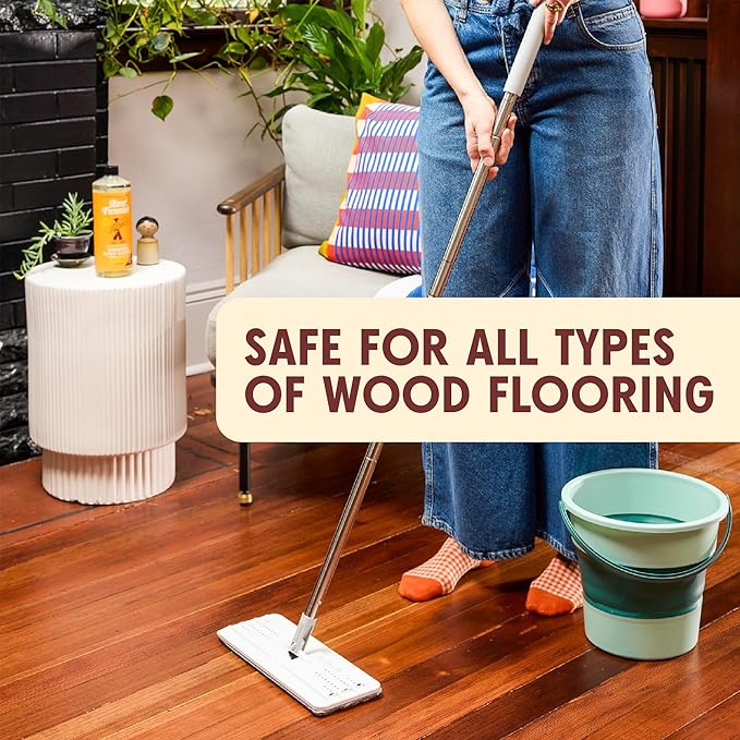Aunt Fannie's Ultra Concentrated Hardwood Floor Cleaner, Vinegar-Free Plant Based Solution for Mopping, Bright Lemon Scent, 32 oz. (Pack of 6)