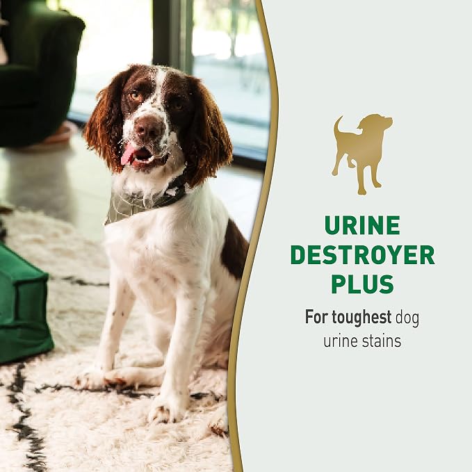 Nature's Miracle Dog Urine Destroyer Plus, Enzymatic Cleaner, 32 oz | Destroys the Toughest Dog Urine Stains, For Use on Multiple Surfaces, Safe For Pets and Home*, Fresh Scent