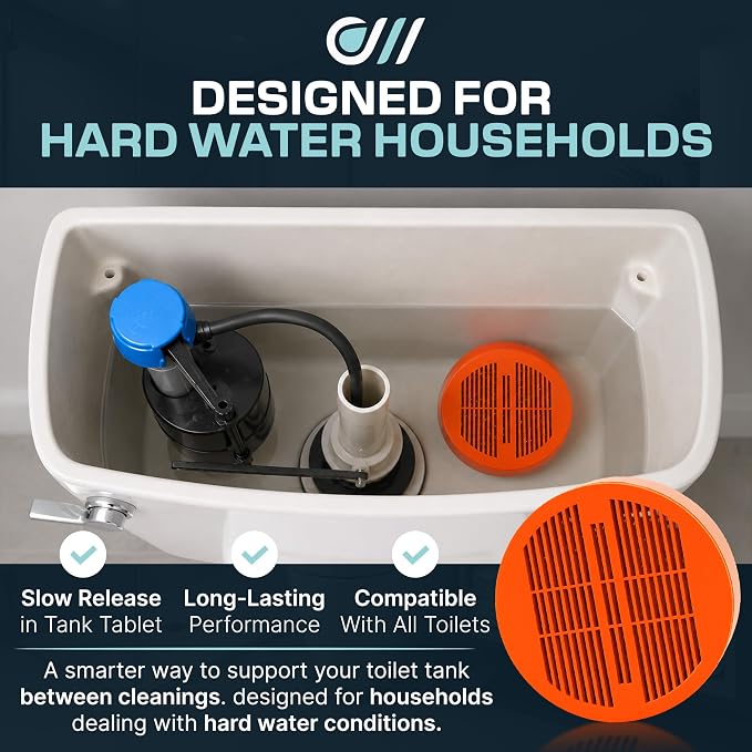 Toilet Guard Drop-In Tank Tablet (1 Tablet) | Up to 180-Day Performance | Helps Reduce Hard Water Marks, Rings & Mineral Buildup | Slow-Release Polyphosphate Formula | Bleach-Free