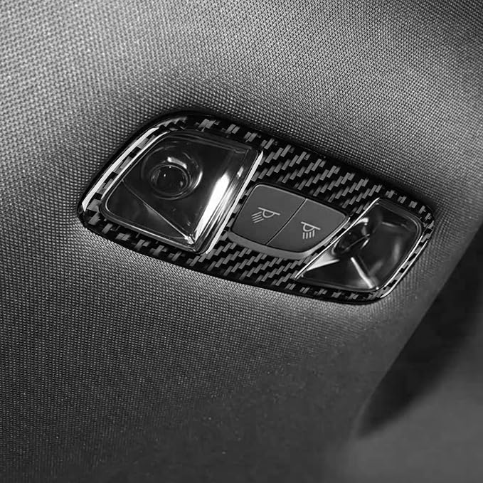 Real Carbon Fiber Overhead Stickers Fit for Audi A3 8Y S3 2021-2025 | Overhead Reading Light Panel Trim | Accessories | Self-adhesive