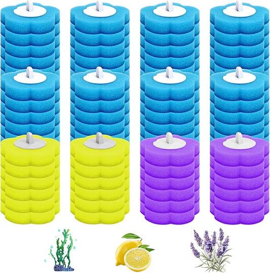 Toilet Wand Refills, 72 Count Disposable Toilet Brush Refills, Toilet Bowl Wand Refills, Scrubber Refill Pads Compatible with luluaday Wand Refill System for Sink Bathtub Wash Basin