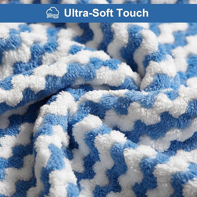 JOYMOOP Microfiber Cleaning Cloths – 18 Pack, 10" x 10", Blue – Reusable, Lint-Free, Super Absorbent Towels for Kitchen, Car, and Household Cleaning