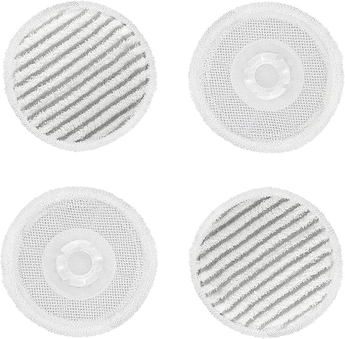 AIR U+ 4 Pack Steam Mop Replacement Pads for Shark Steam & Scrub Mop | Washable Steam Mop Pads for Various Floor Type, for Shark S8201 S8001 S7001 S7201 S7000AMZ S7000 S7005 S7020 S7001C Steam Mop