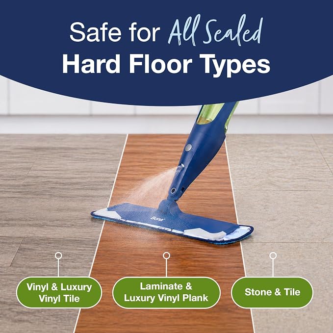 Bona Multi-Surface Floor Premium Spray Mop - Includes Multi-Surface Floor Cleaner Concentrate and Machine Washable Microfiber Cleaning Pad - For Stone, Tile, Laminate and Vinyl LVT/LVP Floors
