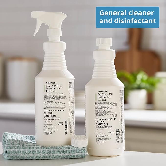 McKesson Pro-Tech Surface Disinfectant Cleaner, Ready to Use - Floral Scent, Trigger Spray Bottle, 32 oz, 1 Count, 1 Pack