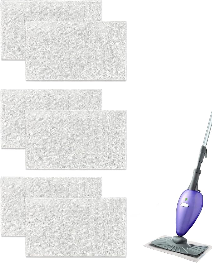 Light 'N' Easy Steam Mop Pads Replacement Reusable for S3601 S3101 S7326 7688ANB 7688ANW Floor Microfiber Cleaning Cloths(8 Pack) (6)