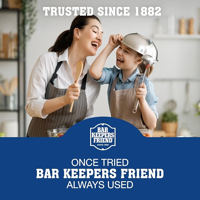 Bar Keepers Friend Stainless Steel Cleaner and Polish Spray (2 x 25.4 oz) Removes Oily Fingerprints, Hard Water Stains, Grime & Food Debris without Scratching or Dulling Appliances & Surfaces