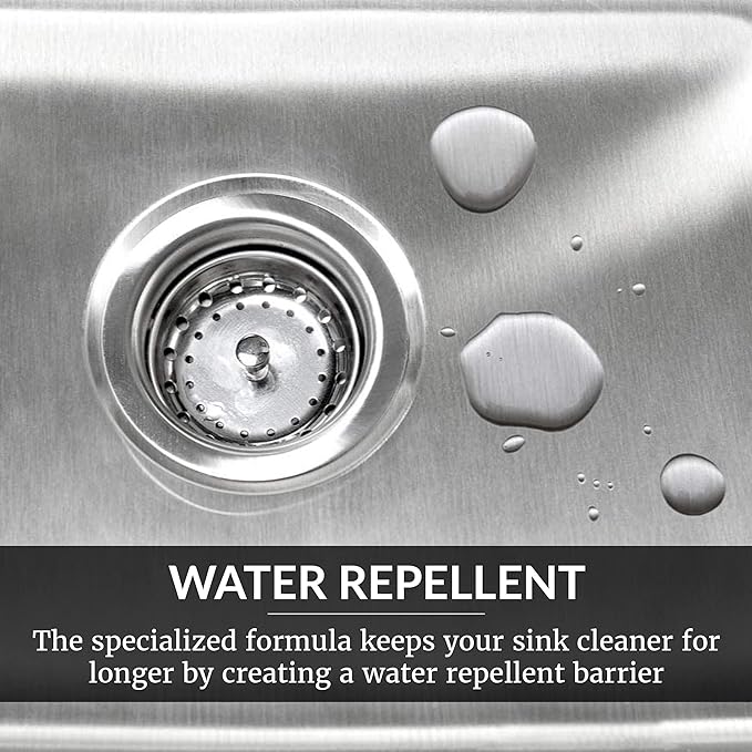 HOPE'S Perfect Sink 8.5 oz Sink Cleaner and Polish, Restorative, Water-Repellant Formula, Stain Remover, Good for Brushed Stainless Steel, Cast Iron, Porcelain, Corian, Composite, 6 Pack