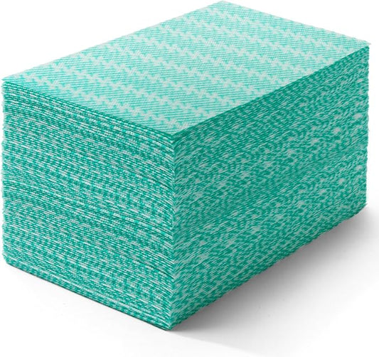 Reusable Cleaning Towels Reusable Cloths Dish Cloths, 50 Count Multi-Purpose Handy Towel, Disposabel Dry Kitchen Wipes, Durable, Absoebent, Dry Quickly, Green, Handi Wipe
