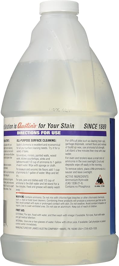 Austin's 00051 Clear Ammonia Multipurpose Cleaner - 64 Ounce