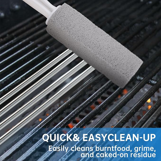 Cleaning Pumice Stone for Stove Grates - 2 Pack to Remove Water Rings and Stains