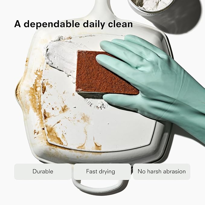 Public Goods Scrubber Sponge | Cleaning & Scrubbing Sponges for Dishes & Kitchen Sink | Natural, Plant-Based Sponges | Pack of 12