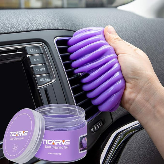 TICARVE Cleaning Gel for Car Detailing Car Vent Cleaner Cleaning Putty Gel Auto Car Interior Cleaner Dust Cleaning Mud for Cars and Keyboard Cleaner Cleaning Slime Purple | Cleaning Putty Gel Car Interior Cleaner Dust Cleaning Mud Keyboard Office Lapto...