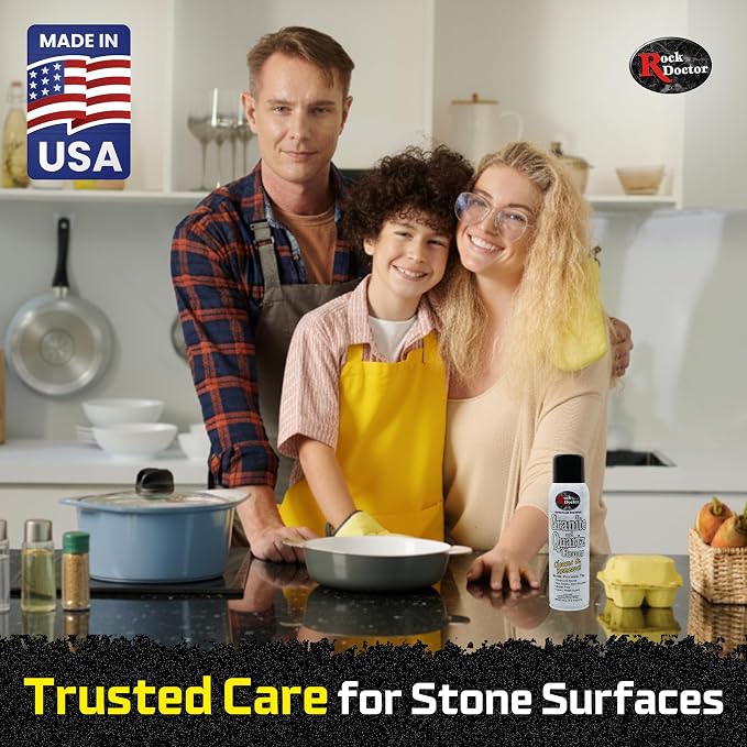 Rock Doctor Granite Cleaner, Cleans& Renews Surfaces, Granite/Marble Countertop Cleaner, Cleaning Spray for Vanity, Table Top, Kitchen Counters, Stone Surfaces 18 Fl Oz Pack of 2