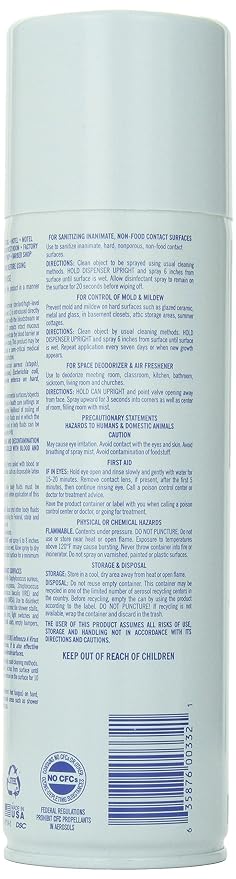 Spray Disinfectant, 16.5 oz – Hospital-Grade Disinfectant & Deodorizer Spray, Kills Germs, Bacteria, Viruses, Fungus & Mildew – For Salons, Barbershops, Gyms & Homes