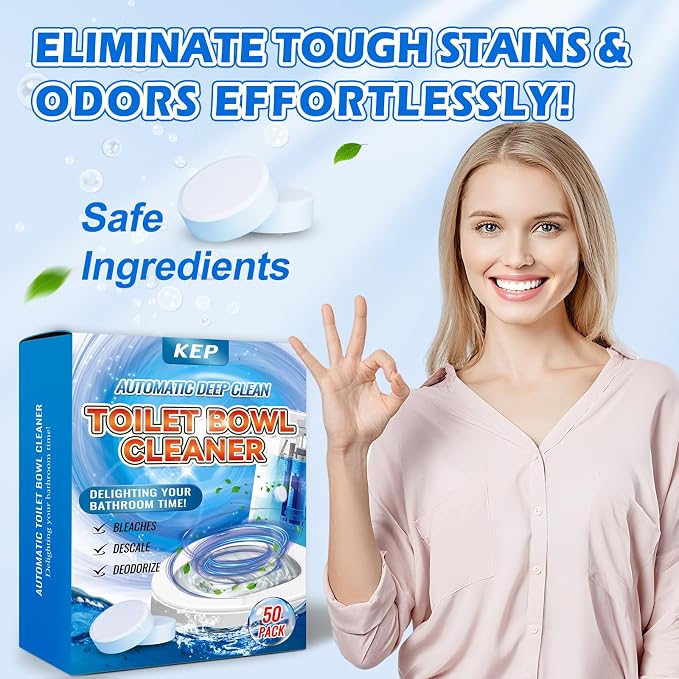Automatic Toilet Bowl Cleaner Tablets-Fresh Scent,Long-Lasting Cleaning Effectively removes stains and limescale;cleaning with facility Releases fresh fragrance for a pleasant bathroom experience AAA